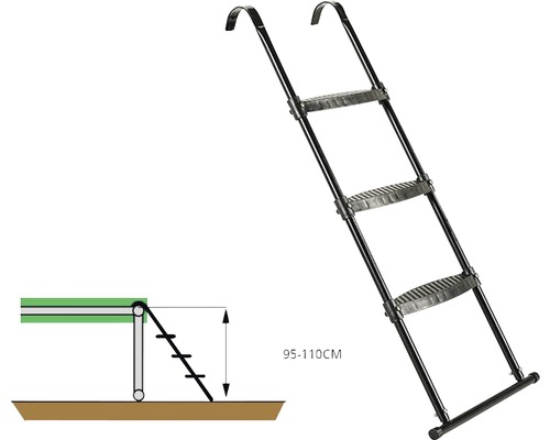 Poolleiter mit vier Stufen und Montageanleitung