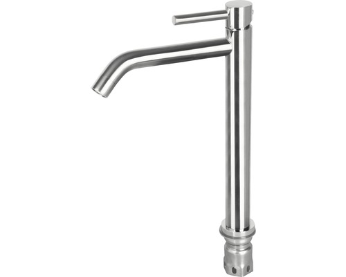 Robinet de lavabo coudé modèle haut mat chrome Robinet de lavabo coudé modèle haut mat chrome
