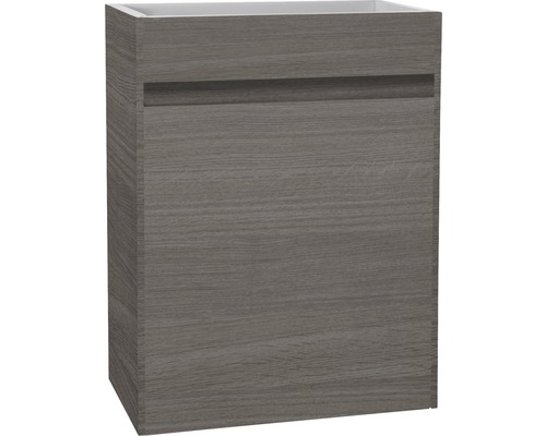 Meuble sous-vasque Differnz HURA L couleur de façade chêne gris 39,5 x 52 x 21,5 cm