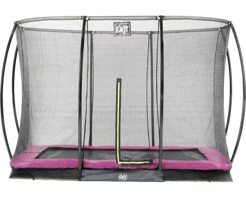 Trampoline de jardin rectangulaire avec filet de sécurité