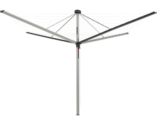 Séchoir parapluie DuoMatic 45 avec des douilles de sol et un couvercle à charnière anthracite