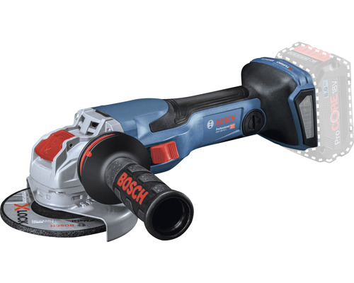 Akku-Winkelschleifer BITURBO mit X-LOCK Bosch Professional GWX 18V-15 C inkl. Zusatzhandgriff Vibration Control und L-BOXX 136 ohne Akku und ohne Ladegerät Akku-betriebener Winkelschleifer mit Schleifscheibe und Zusatzhandgriff