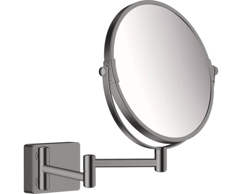 Miroir de maquillage hansgrohe AddStoris x3 brushed black chrome 41791340