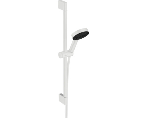 Ensemble barre de douche hansgrohe Pulsify Select blanc mat longueur de barre 669 mm 24160700