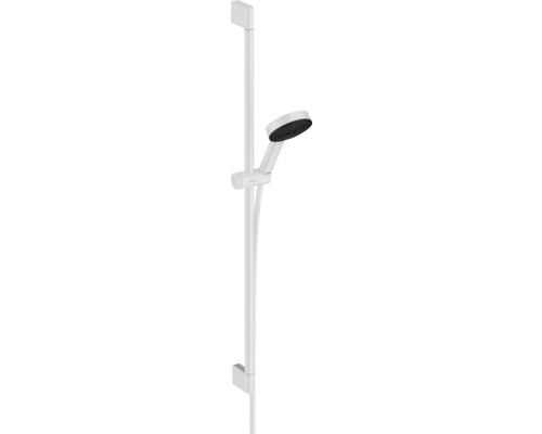 Ensemble barre de douche hansgrohe Pulsify Select 105 3jet Relaxion blanc mat longueur de barre 959 mm 24170700