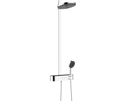 Colonne de douche avec thermostat hansgrohe Pulsify S 260 2jet eco avec ShowerTablet Select 400 chrome/graphite 24241000