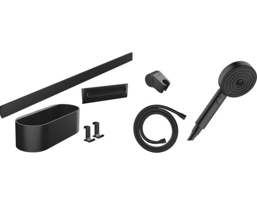 Kit de douchette hansgrohe WallStoris noir mat 24291670