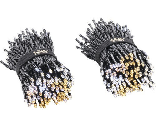Deux guirlandes lumineuses groupées avec des diodes électroluminescentes blanc chaud et blanc froid