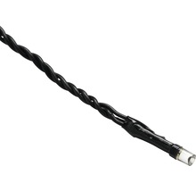 Gros plan d''une guirlande lumineuse LED avec câble noir