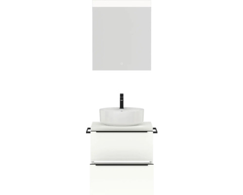 Badezimmer-Set mit Waschbecken, Unterschrank und Spiegel