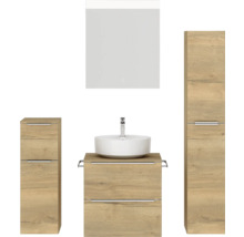 Badezimmer-Set mit Waschtisch, Spiegel und Hochschrank