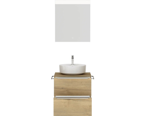 Ensemble de meuble-lavabo de salle de bains avec miroir et meuble sous-vasque