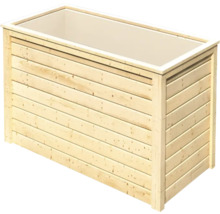 Rechteckiger Pflanzkasten aus Holz für den Garten oder die Terrasse