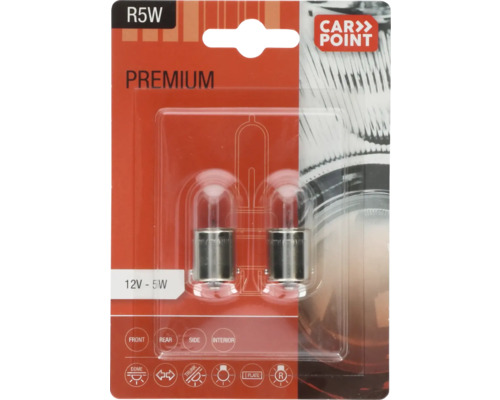 Ampoules de voiture Carpoint Premium 12V type d'ampoules R5W paquet = 2 pces