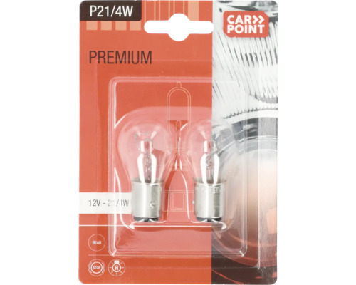 Carpoint Premium Auto Lampen 12V Lampentyp P21/4W Pack = 2 St