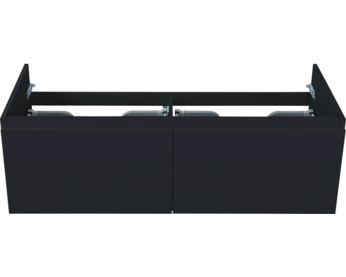 Waschtischunterschrank Sanox Frozen BxHxT 120 x 40 x 45 cm Frontfarbe schwarz matt