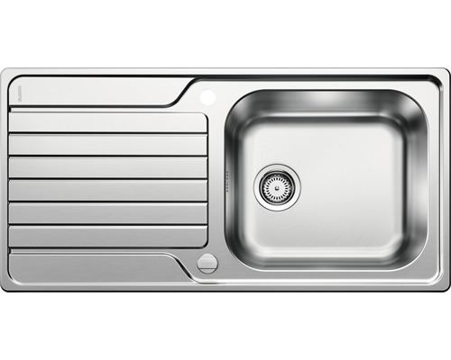 Évier Blanco DINAS XL 6 S 1000 x 500 mm acier inoxydable finition brossée 524255 Évier en acier inoxydable avec égouttoir