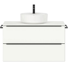 Meuble-lavabo avec vasque à poser et deux tiroirs