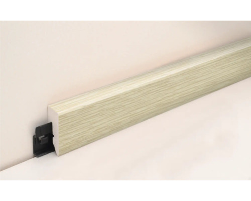 Sockelleiste mit Befestigungsclip zur Wandmontage