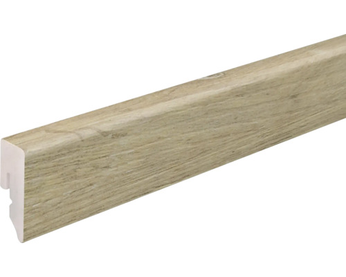 SKANDOR Sockelleiste PVC KU048L Eiche gekälkt 2400 x 38,5 x 15 mm Sockelleiste mit Holzdekor
