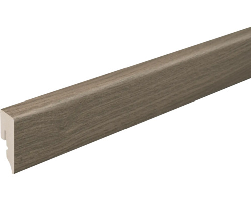 SKANDOR Sockelleiste PVC KU048L Eiche Portland grau 2400 x 38,5 x 15 mm Sockelleiste mit Holzdekor
