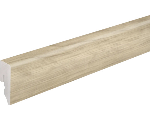 Sockelleiste PVC KU048L Riffeleiche 2400 x 38,5 x 15 mm Sockelleiste aus Kunststoff mit Holzdekor