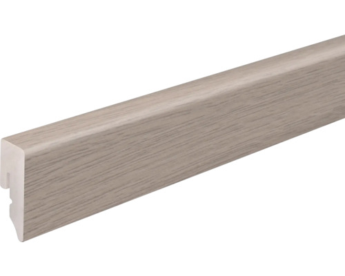 Sockelleiste PVC KU048L Eiche Chene Gris Clair 2400 x 38,5 x 15 mm Fußleiste mit Holzdekor