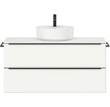 Meuble sous-lavabo avec lavabo à poser et deux tiroirs