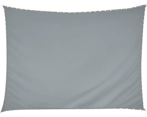 Graue Rechteck-Sonnensegel mit Beleuchtung