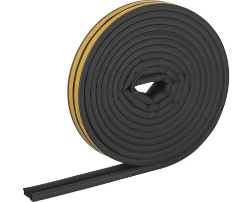 Joint caoutchouc collant noir 2x 9 mm x 3 m