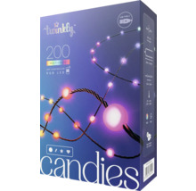 Guirlande lumineuse Twinkly Candies avec 200 LED RGB, pilotée par application, en carton