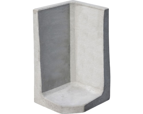 L-Stein Eck Winkelstein grau 50 cm x 7 cm x 80 cm Fußtiefe = 50 cm L-Stein Eck Winkelstein grau 50 cm x 7 cm x 80 cm Fußtiefe = 50 cm