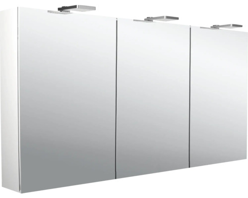 Armoire de toilette Emco Pure 2 140 x 15,3 x 72,1 cm coloris aluminium 3 portes led IP 20