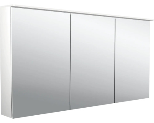 Armoire de toilette Emco Pure 2 140 x 15,3 x 71,1 cm coloris aluminium 3 portes led IP 20