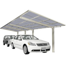 Doppelcarport mit zwei parkenden Autos