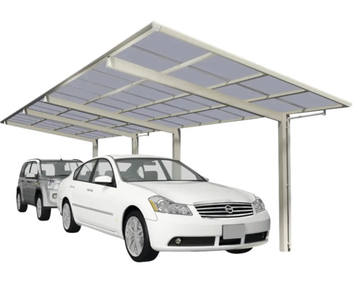 Carport double Ximax Linea type 60 Tandem aluminium anodisé 272,6 x 982,6 cm au look inox Carport double Ximax Linea type 60 Tandem aluminium anodisé 272,6 x 982,6 cm au look inox