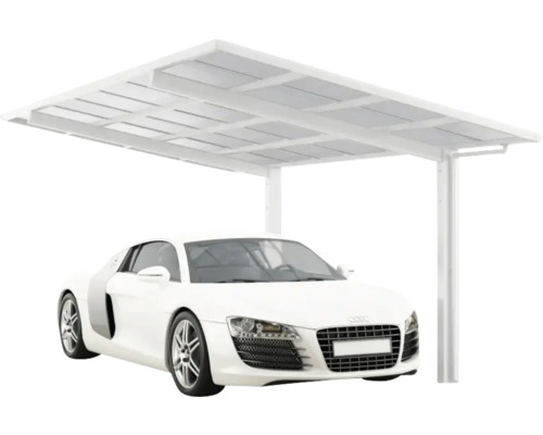 Einzelcarport Ximax Linea Typ 80 Aluminium eloxiert 272,6x495,4 cm weiß