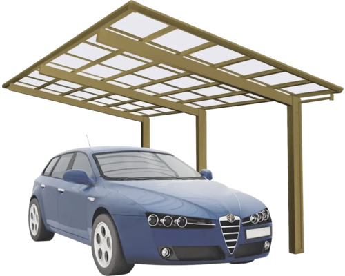 Einzelcarport Ximax Linea Typ 110 Aluminium eloxiert Sonderbreite XS 243,1 x 495,4 cm bronze