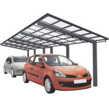 Double abri voiture avec deux voitures garées