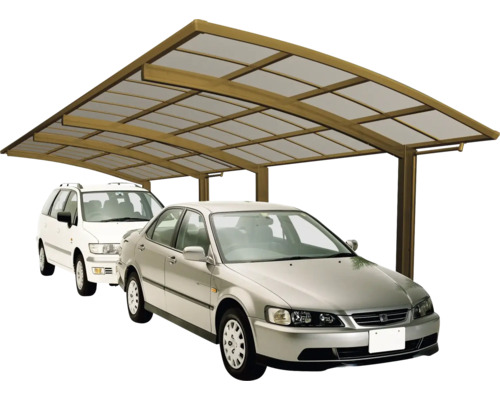 Carport double Ximax Portoforte type 60 Tandem aluminium anodisé 270,4 x 982,6 cm bronze