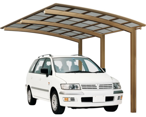 Einzelcarport Ximax Portoforte Typ 110 Aluminium eloxiert Sonderbreite XS 240,5 x 495,4 cm bronze