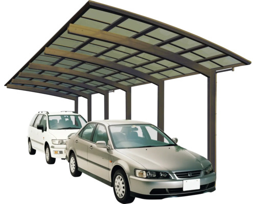 Doppelcarport Ximax Portoforte Typ 110 Tandem Aluminium eloxiert 270,4x982,6 cm bronze