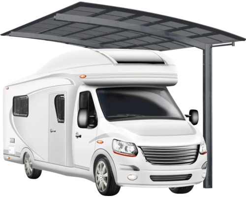 Carport simple Ximax Portoforte Caravan type 60 aluminium anodisé 270,4 x 495,4 cm noir