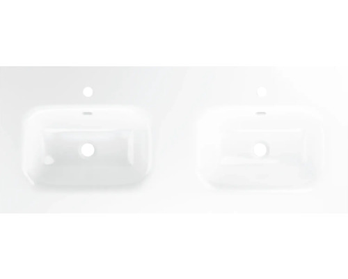 Zwei weiße Aufsatzwaschbecken für das Badezimmer