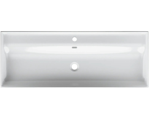 Rechteckiger Waschtisch aus Keramik, Aufsicht