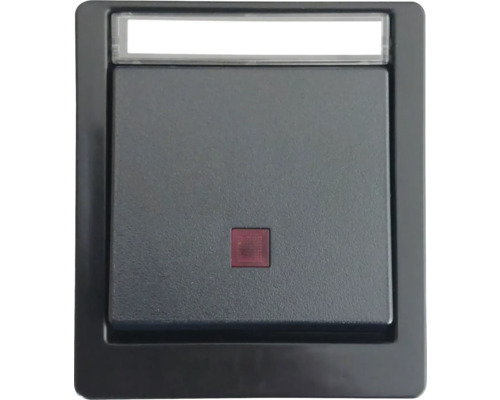interrupteur va-et-vient/Interrupteur de contrôle pour pièce humide ROTH LANGE 56615 IP55 avec champ d'inscription noir gris