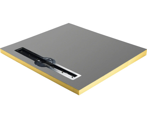 Receveur de douche carrelable Swisspor swissporBOARD Doccia Linea 90 x 100 x 5 cm 300082 Receveur de douche avec caniveau d''écoulement