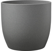 Cache-pot Soendgen Basel Stone céramique Ø 12 cm h 10 cm gris foncé