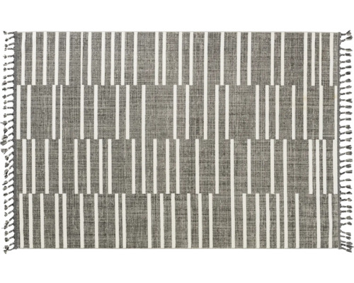 Teppich Ravenna Streifen grau weiß 133x190 cm