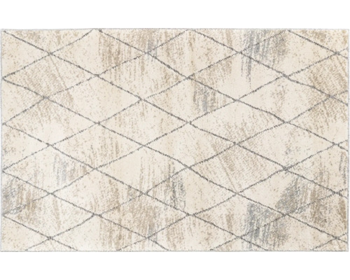 Outdoorteppich Solero Rauten creme/grau 133x190 cm